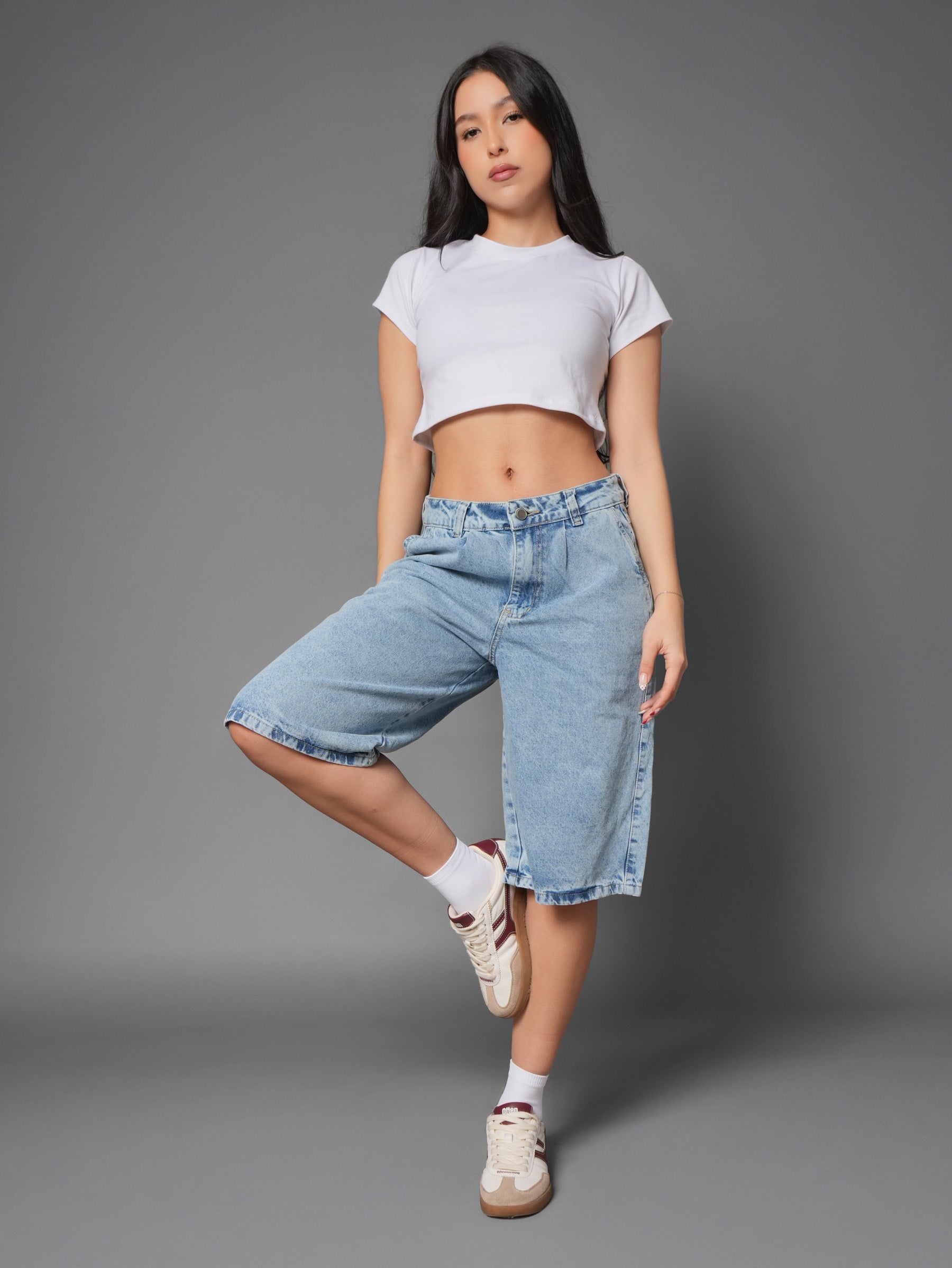 Bermuda Larga Denim Clara