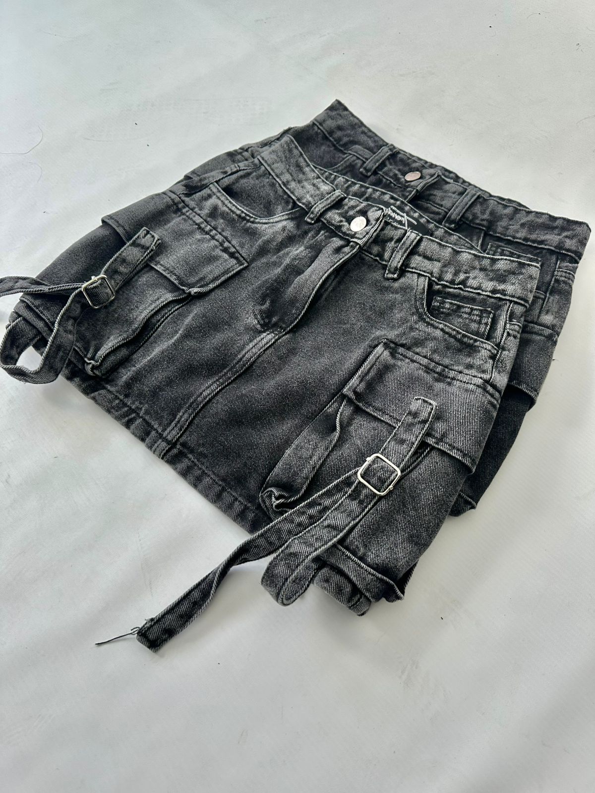 Falda cargo denim